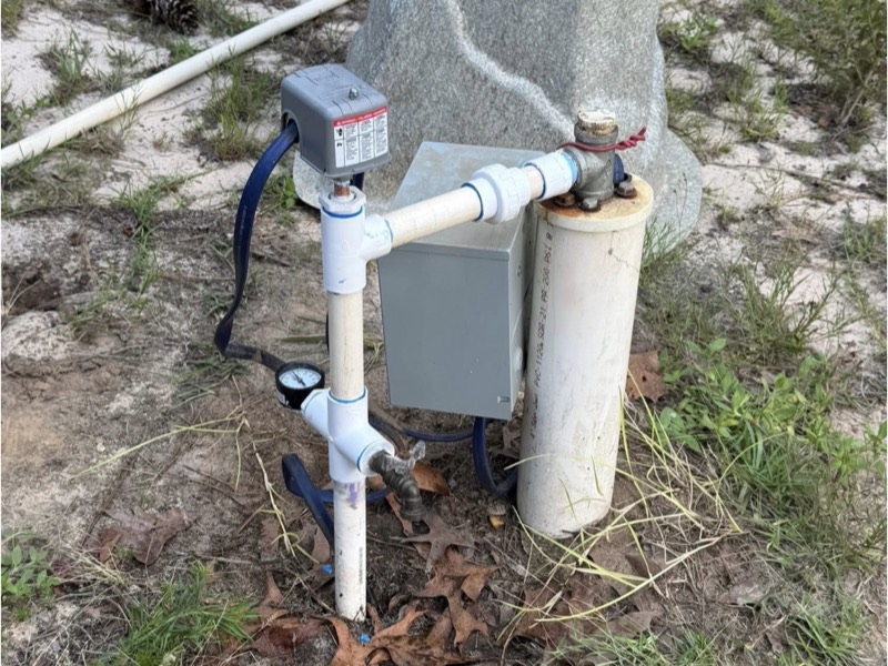 Well pressure switch and gauge serviced during preventative maintenance